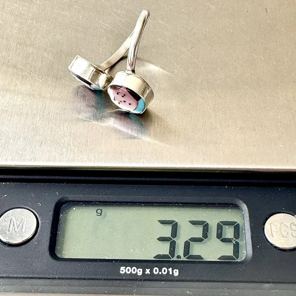 Zuni Indian Maiden Ring‎ Wrap Adjustable Sz 8 Turquoise Inlay Woman Native Amer